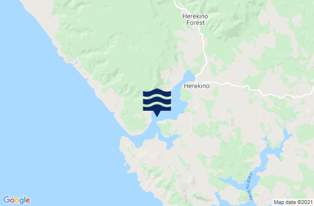 Karte der Gezeiten Herekino Harbour, New Zealand
