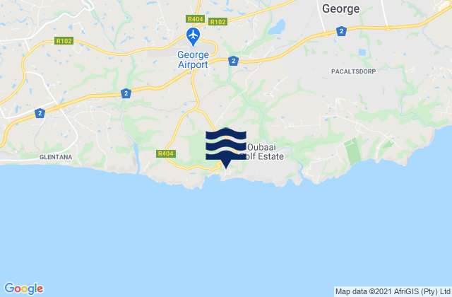 Karte der Gezeiten Herolds Bay, South Africa