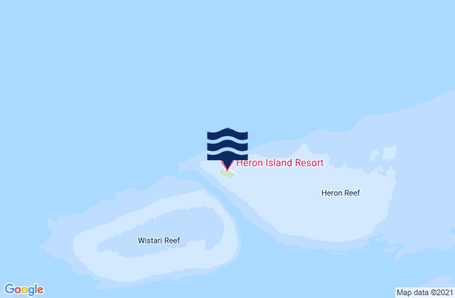 Karte der Gezeiten Heron Island, Australia