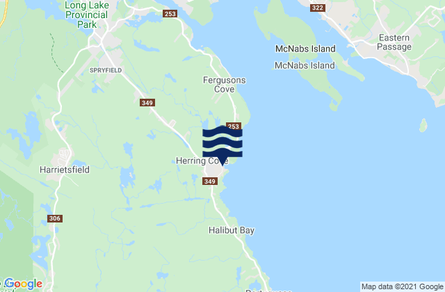 Karte der Gezeiten Herring Cove, Canada