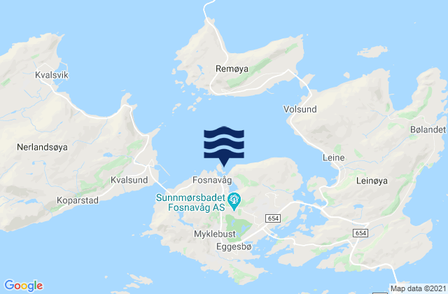 Karte der Gezeiten Herøy, Norway