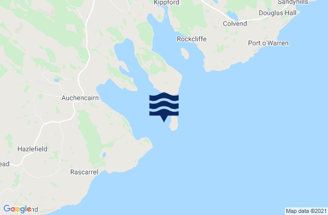 Karte der Gezeiten Hestan Island, United Kingdom