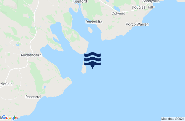 Karte der Gezeiten Hestan Islet, United Kingdom