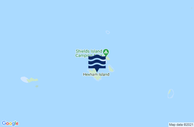 Karte der Gezeiten Hexham Island, Australia