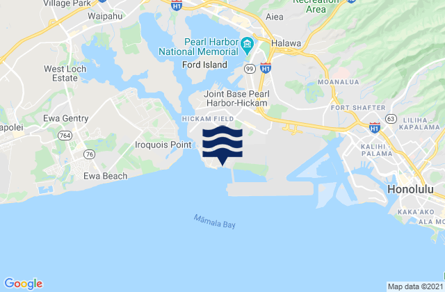 Karte der Gezeiten Hickam Harbor Beach, United States