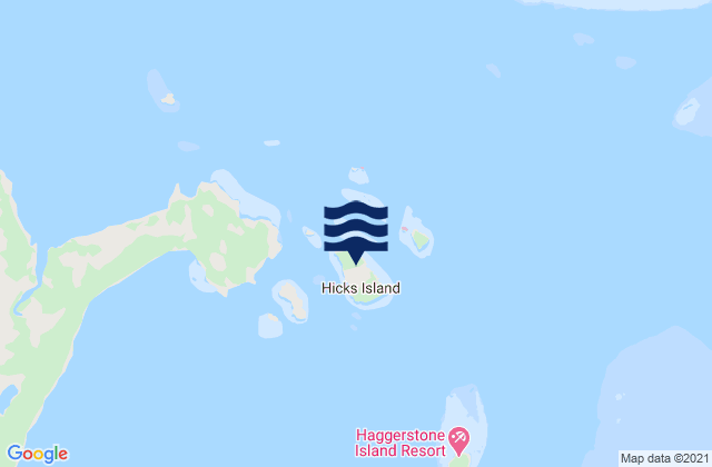 Karte der Gezeiten Hicks Island, Australia
