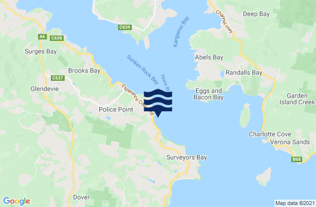 Karte der Gezeiten Hideaway Bay, Australia