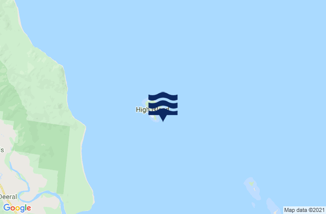 Karte der Gezeiten High Island, Australia