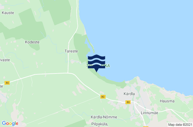 Karte der Gezeiten Hiiumaa, Estonia