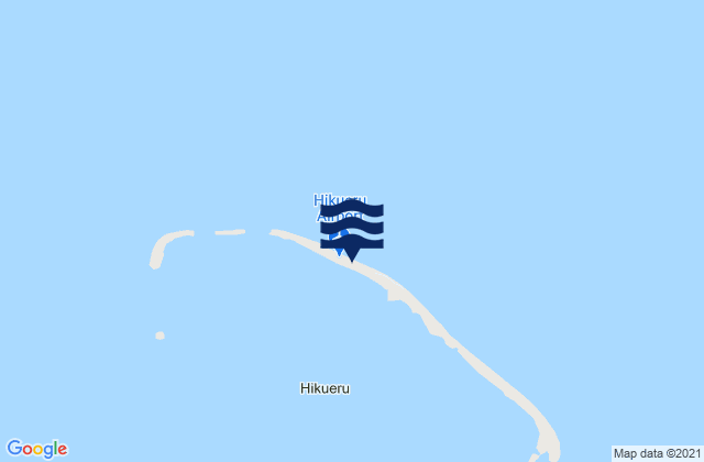 Karte der Gezeiten Hikueru, French Polynesia