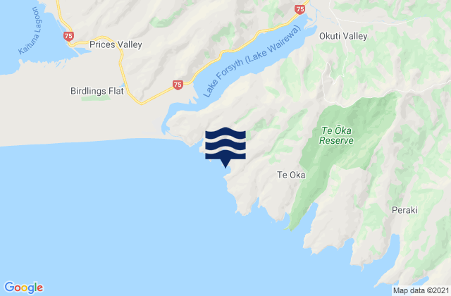 Karte der Gezeiten Hikuraki Bay, New Zealand