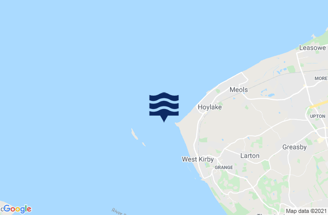 Karte der Gezeiten Hilbre Island, United Kingdom