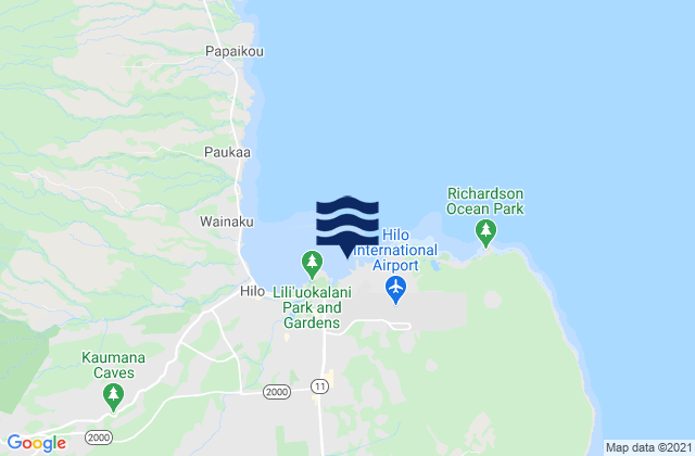 Karte der Gezeiten Hilo Hilo Bay Kuhio Bay, United States