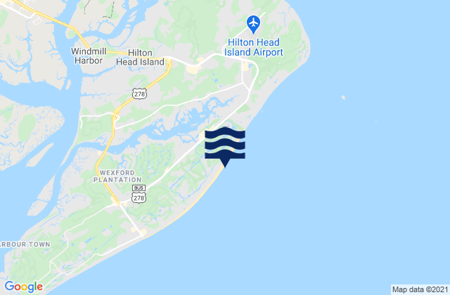 Karte der Gezeiten Hilton Head Island, United States