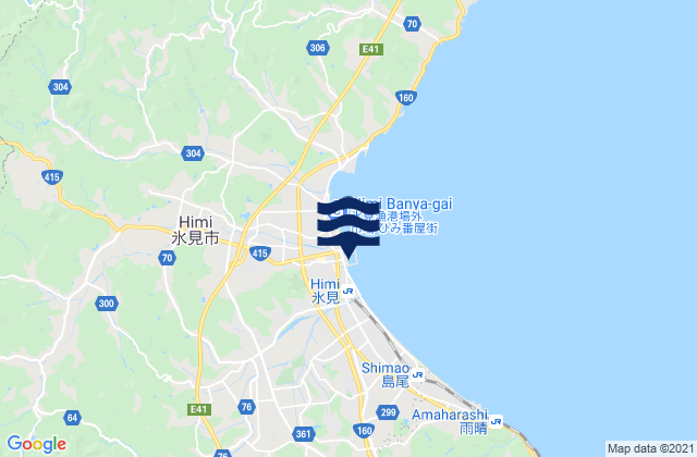 Karte der Gezeiten Himimachi, Japan