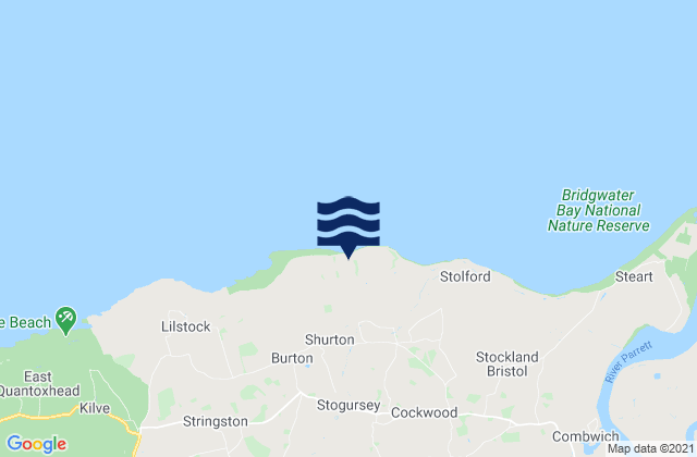 Karte der Gezeiten Hinkley Point, United Kingdom