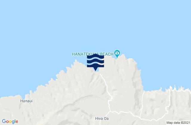 Karte der Gezeiten Hiva-Oa, French Polynesia