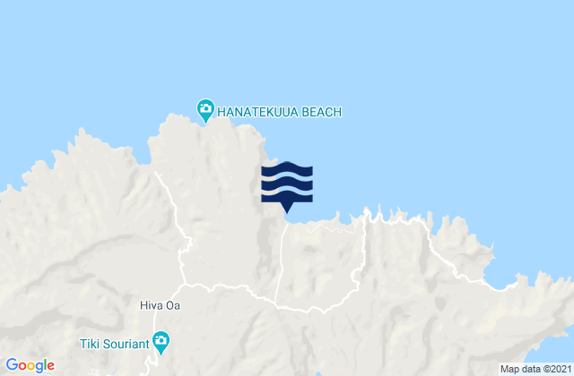 Karte der Gezeiten Hiva Oa, French Polynesia