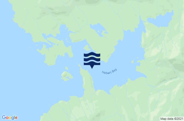 Karte der Gezeiten Hobart Bay, United States