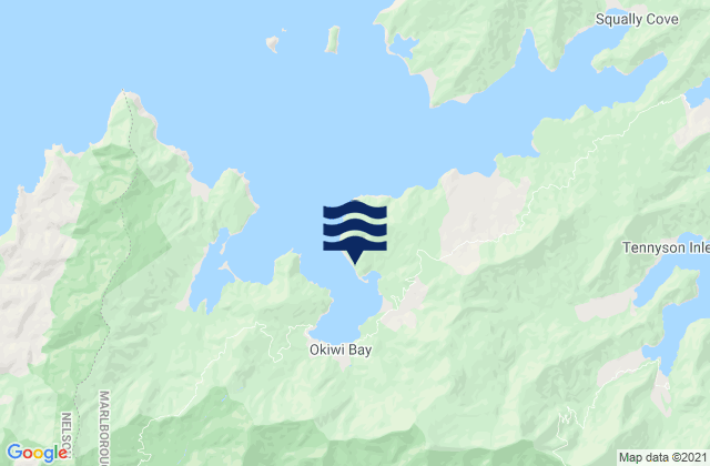 Karte der Gezeiten Hobbs Bay, New Zealand