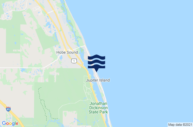 Karte der Gezeiten Hobe Sound Jupiter Island, United States