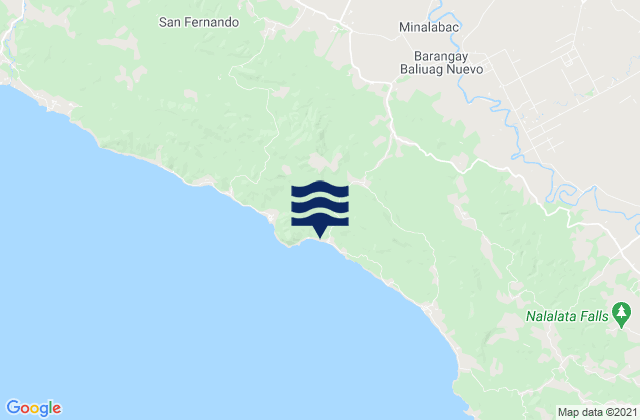 Karte der Gezeiten Hobo, Philippines