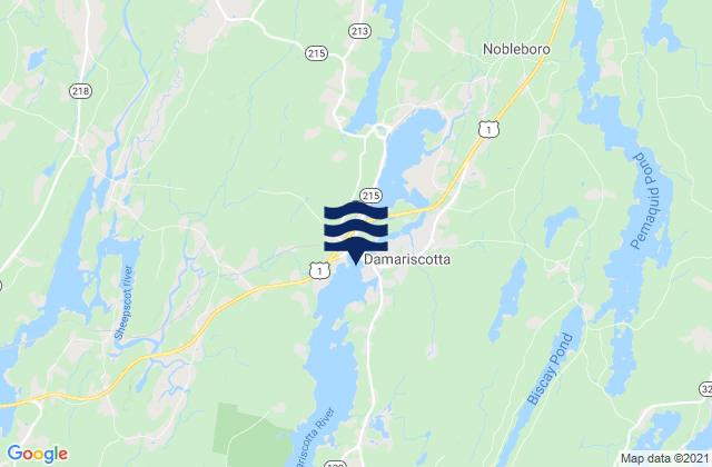 Karte der Gezeiten Hoe Island, United States