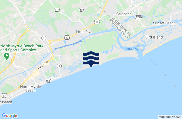 Karte der Gezeiten Hog Inlet Pier, United States
