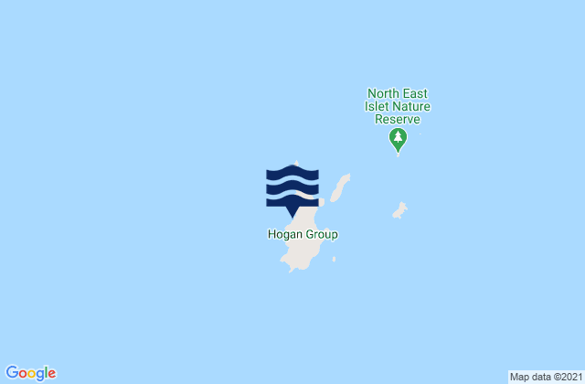Karte der Gezeiten Hogan Island, Australia