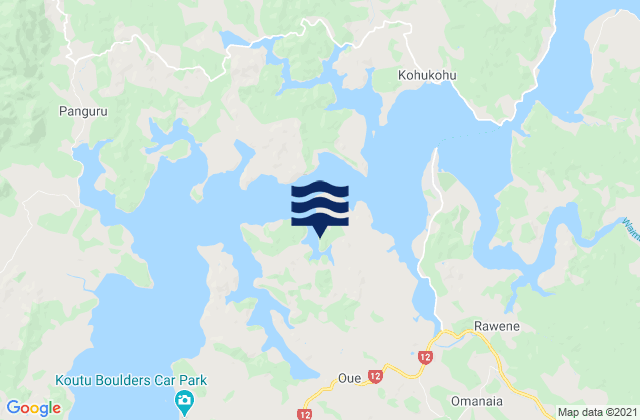 Karte der Gezeiten Hokianga Harbour, New Zealand