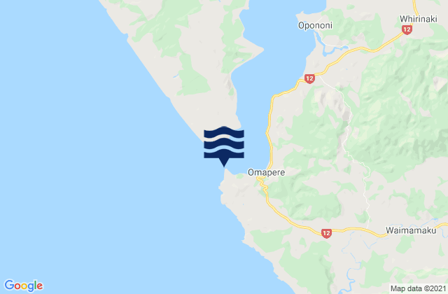 Karte der Gezeiten Hokianga Harbour, New Zealand