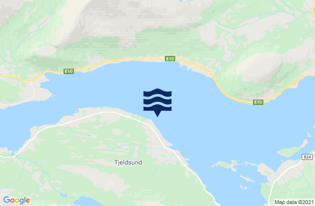 Karte der Gezeiten Hol, Norway