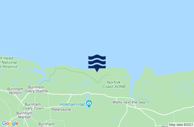 Karte der Gezeiten Holkham Bay Beach, United Kingdom