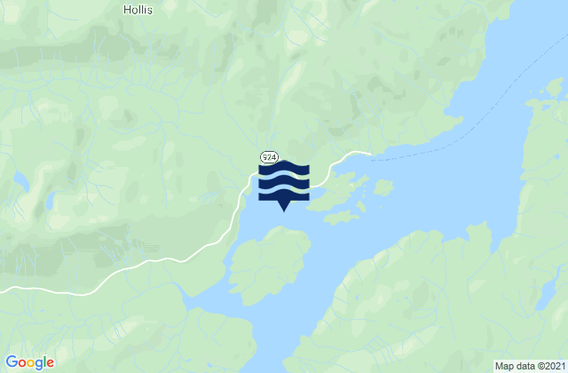 Karte der Gezeiten Hollis Anchorage, United States