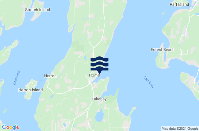 Karte der Gezeiten Home (Von Geldern Cove Carr Inlet), United States