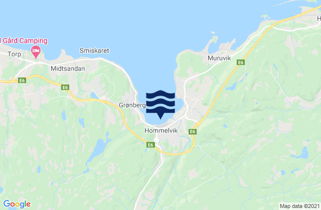 Karte der Gezeiten Hommelvik, Norway