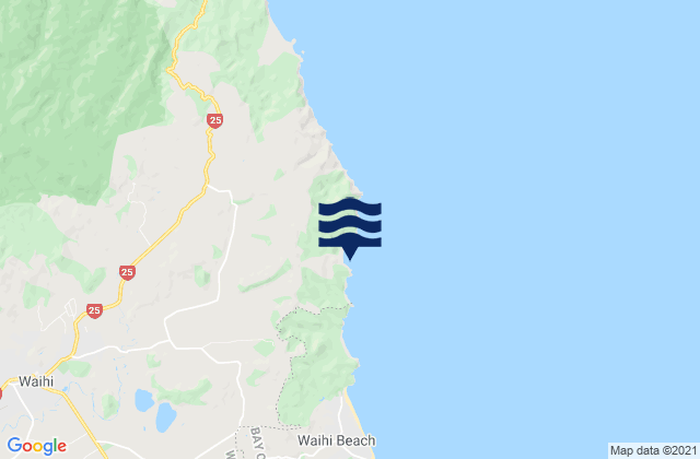 Karte der Gezeiten Homunga Bay, New Zealand