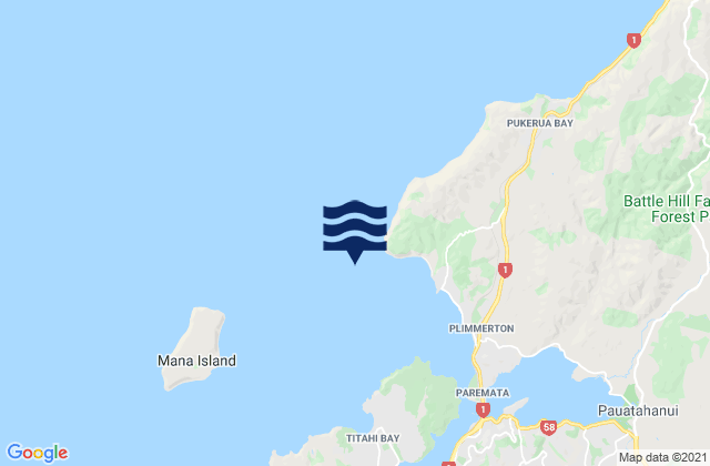 Karte der Gezeiten Hongoeka Bay, New Zealand