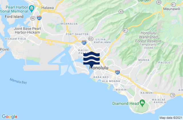 Karte der Gezeiten Honolulu, United States