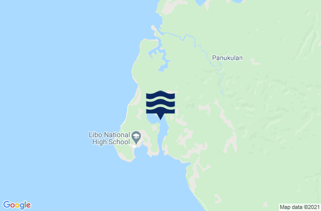 Karte der Gezeiten Hook Bay (Polillo Island), Philippines