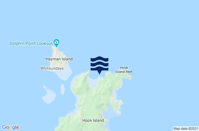 Karte der Gezeiten Hook Island, Australia