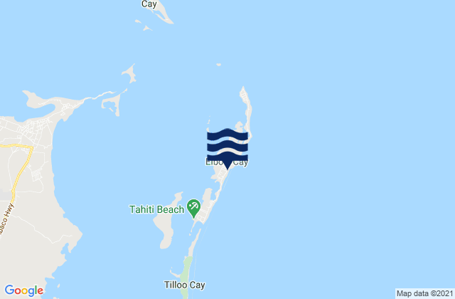 Karte der Gezeiten Hope Town District, Bahamas