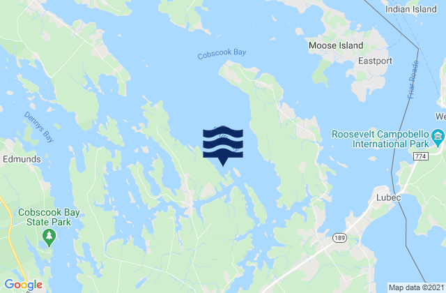 Karte der Gezeiten Horan Head, Canada