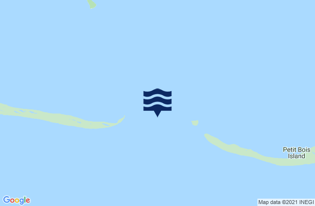 Karte der Gezeiten Horn Island Petit Bois Island between, United States