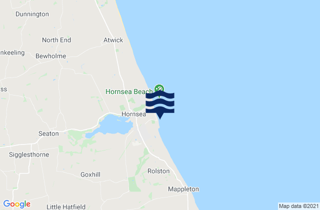 Karte der Gezeiten Hornsea Beach, United Kingdom