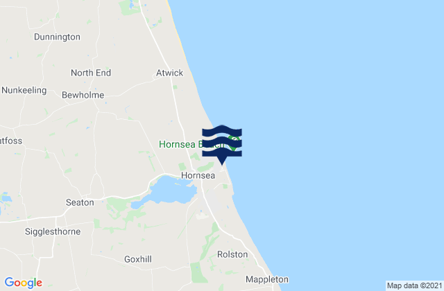 Karte der Gezeiten Hornsea, United Kingdom