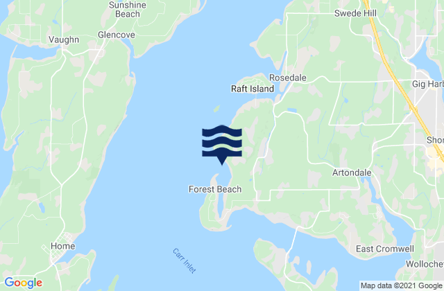 Karte der Gezeiten Horsehead Bay (Carr Inlet), United States