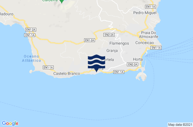 Karte der Gezeiten Horta, Portugal