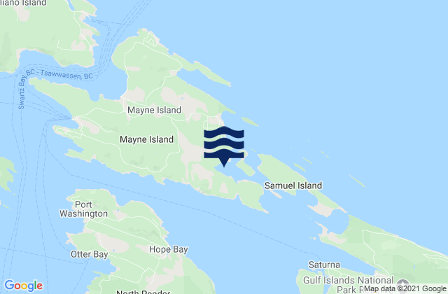 Karte der Gezeiten Horton Bay, Canada