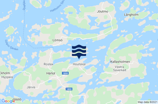 Karte der Gezeiten Houtskär, Finland